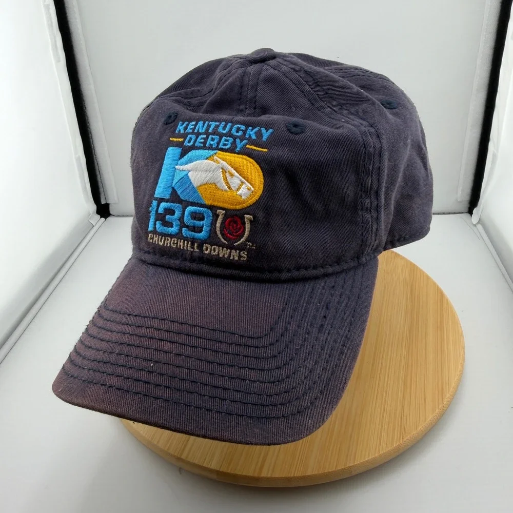 Kentucky Derby 139 Hat 2013 Churchill Downs Navy Blue The Game Adjustable Cap